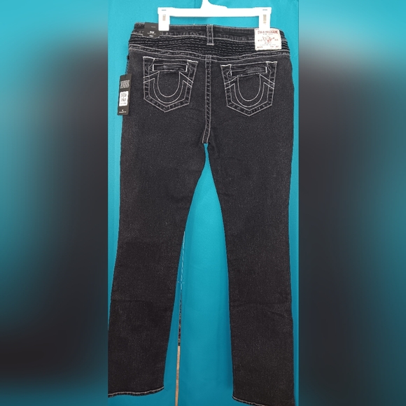 True Religion~Billie Mid Rise Moto Jeans~Women's Size 31 - Picture 2 of 7